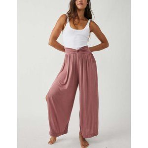 NWT FP Movement Just Breathe Wide Leg / Mauve Merlot